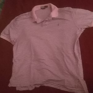 XL Ralph Lauren Polo mens pink/blue stripped shirt